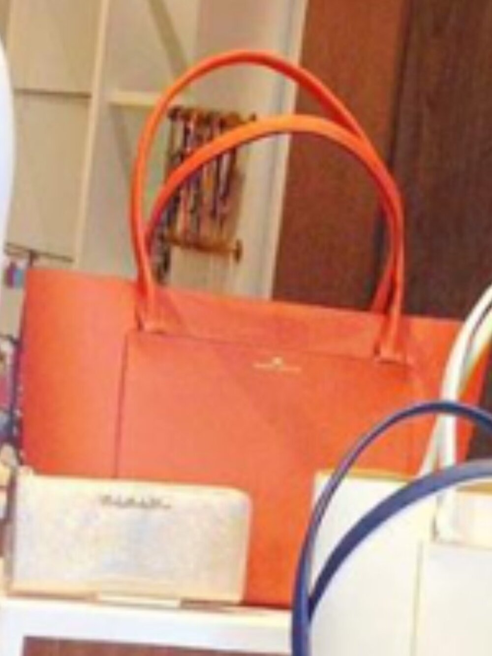 Elaine Turner Orange Leather Tote